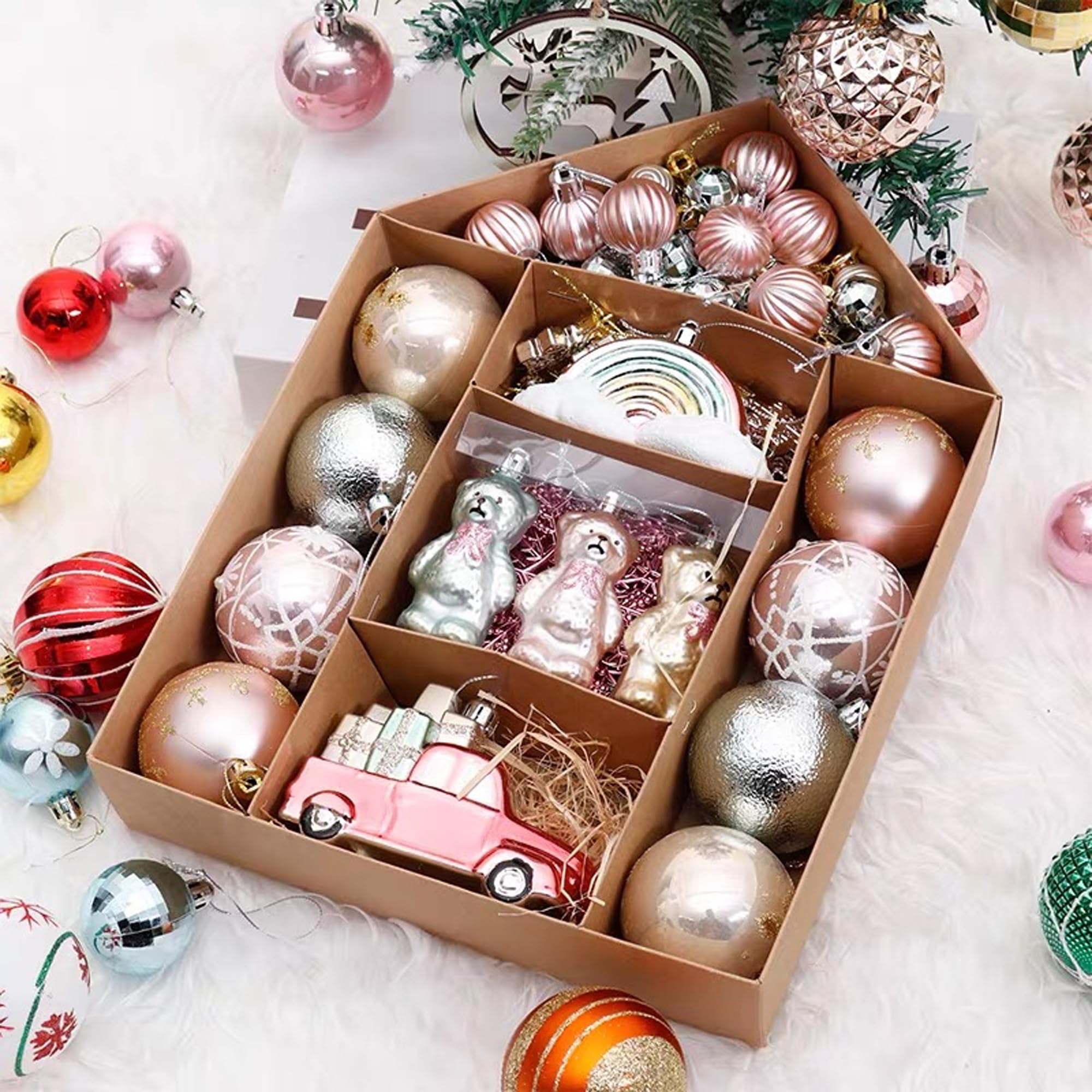 Amazon.co.jp: Uchi クリスマスボール オーナメント クリスマス飾り